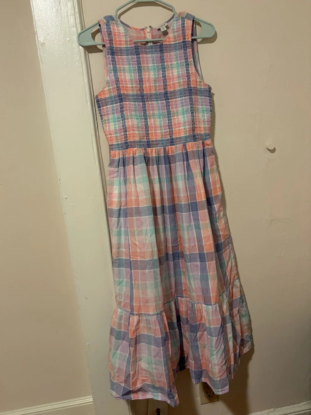 J Crew Smocked Patterned Dress